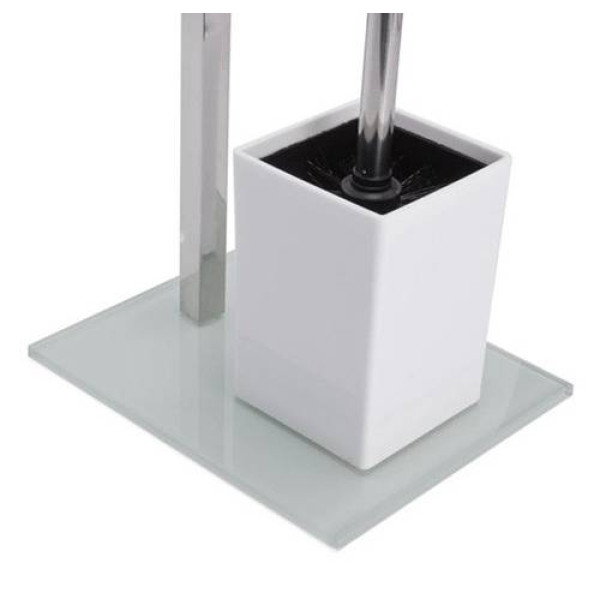 Фото - Тримач для туалетного паперу Spirella 141317 з щіткою  PILI нерж.білий