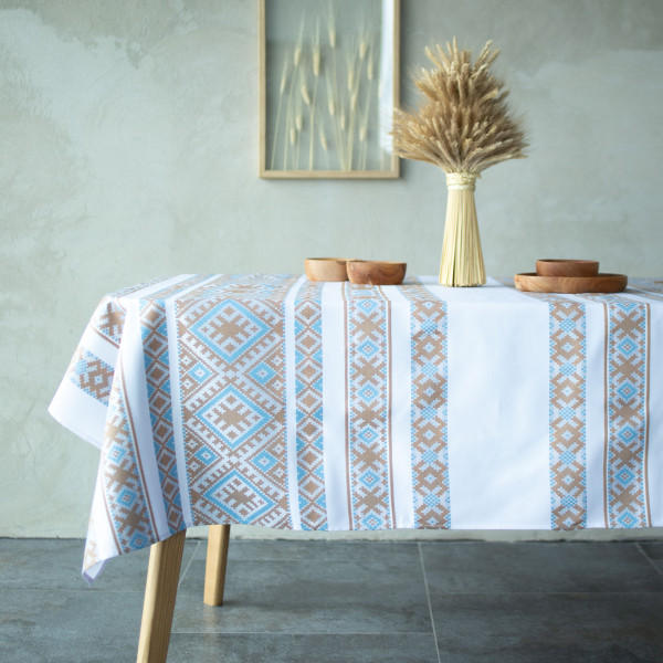 Фото - Скатерть прямоугольная Едельвіка бежевая 170х166 см  (52-25/00)