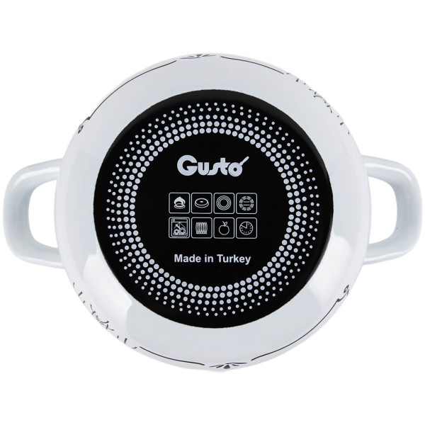 Фото - Каструля Gusto 
Lets Cook White 20 см 4.0 л (GT-T-120-LCW)