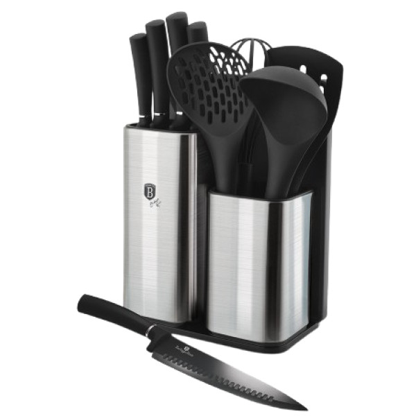 Фото - Кухарський набір приладів BerlingerHaus 6 пр. і ножів 5 пр. з підставкою (BH 6247N) Фото - Кухарський набір приладів BerlingerHaus 6 пр. і ножів 5 пр. з підставкою (BH 6247N)
