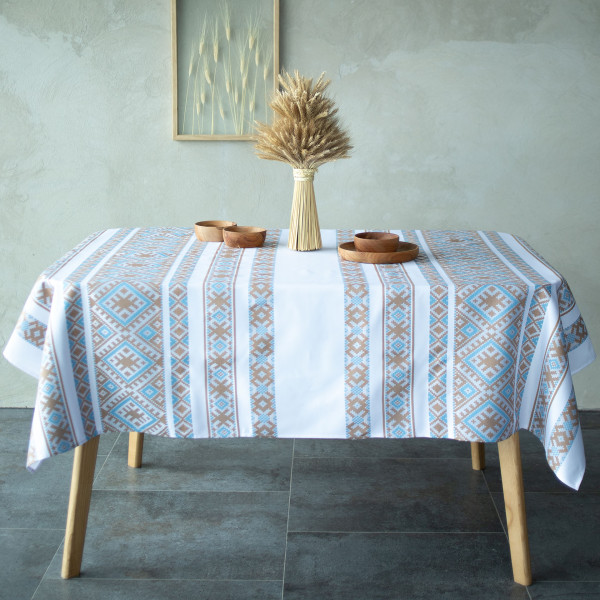 Фото - Скатерть прямоугольная Едельвіка бежевая 170х166 см  (52-25/00)