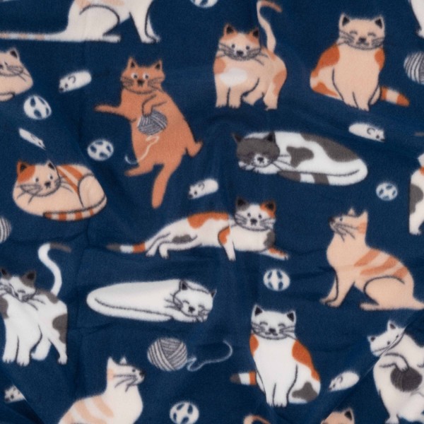 Фото - Плед односпальный ARDESTO Fleece 130x160 см котики синий (ART0725PB)