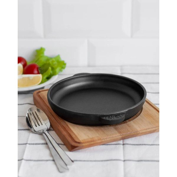 Фото - Сковорода універсальна Brizoll H1825-D HoReCa 180х25 мм, порційна з підставкою