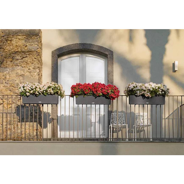 Фото - Вазон Lechuza 80\19\19 Балконера Котедж Граніт (15612)