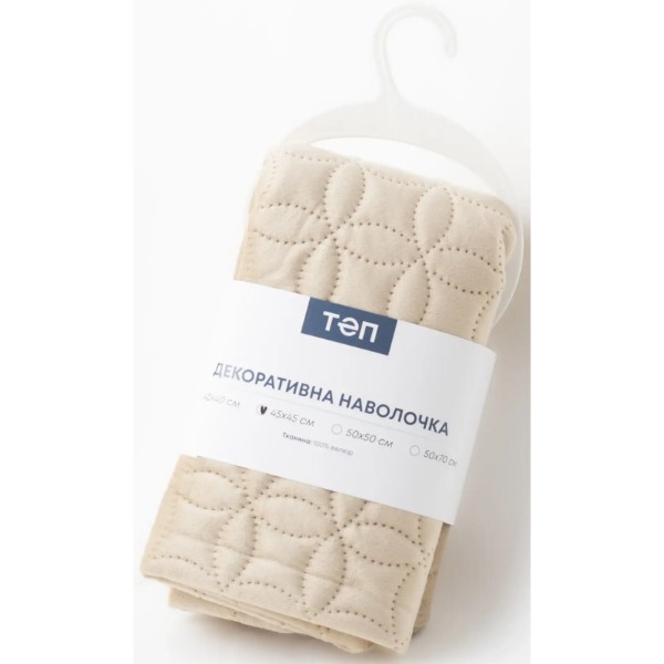 Фото - Наволочка ТЕП VELOUR 45х45 см Золотий беж/Мозаїка (2-05175_36292)