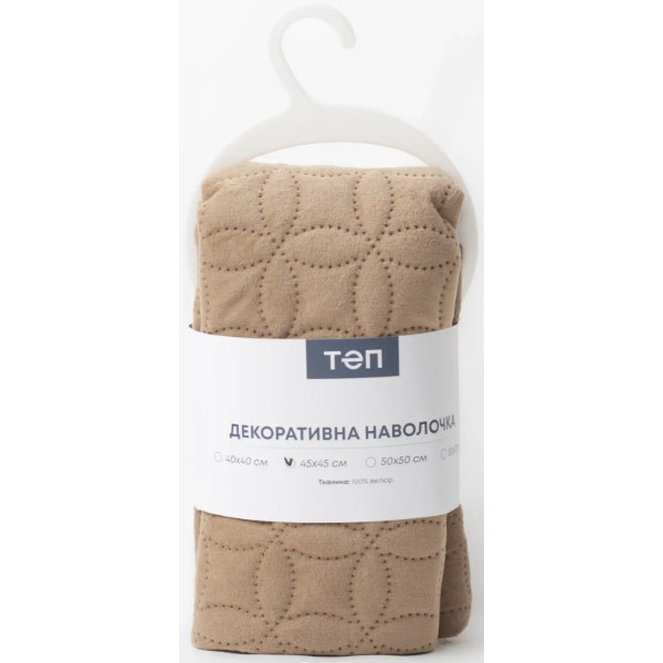 Фото - Наволочка ТЕП VELOUR 45х45 см Капучіно/Мозаїка (2-05175_36293)