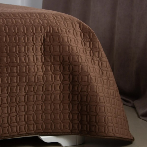 Фото - Покривало двоспальне ТЕП VELOUR 220х240 см Коричневий/Мозаїка (4-00517_36186)