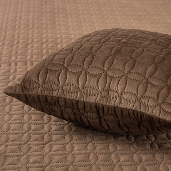 Фото - Покрывало двуспальное ТЕП VELOUR 240х260 см Коричневый/Мозаика (4-00518_36187)