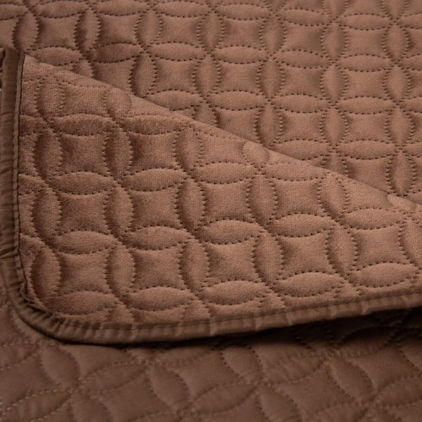 Фото - Покрывало двуспальное ТЕП VELOUR 240х260 см Коричневый/Мозаика (4-00518_36187)