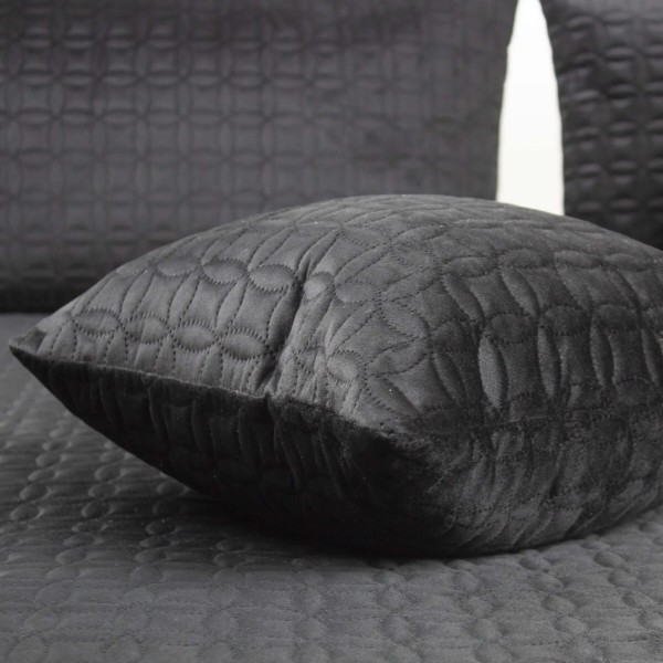 Фото - Покривало двоспальне ТЕП VELOUR 240х260 см Чорний/Мозаїка (4-00518_36191)