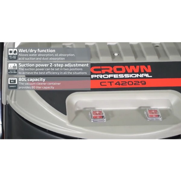 Фото - Пылесос для сухой уборки с контейнером и мешком Crown CT42029