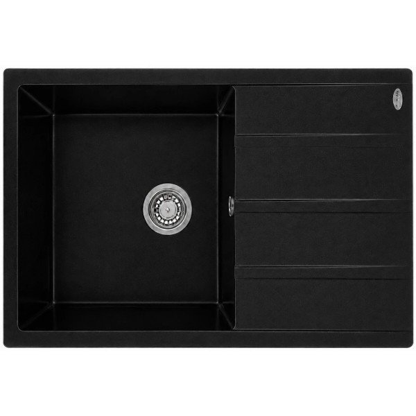 Фото - Мойка кухонная Ventolux DIAMANTE B (SPACE BLACK) 780x495x200
