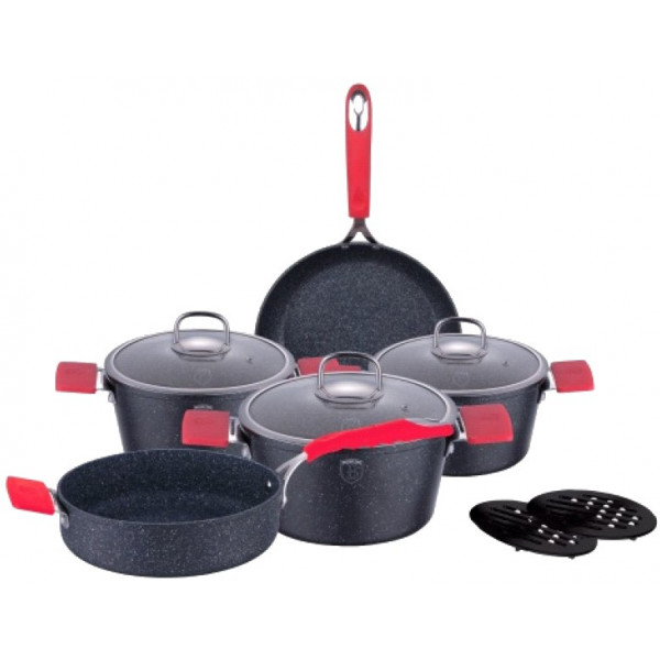 Фото - Набор посуды BerlingerHaus Stone Touch Line Black (BH-1166N)