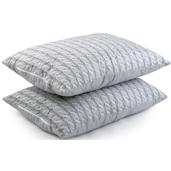 Фото - Подушка стандартная Руно 50х70 см силиконовые Grey Braid (К_Н310.52СМ_Grey Braid)