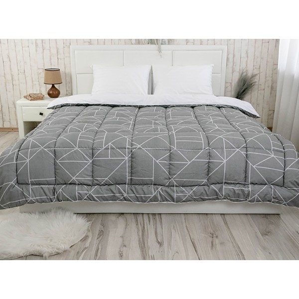 Фото - Ковдра демісезонна двоспальна Руно 172х205 Crystal Grey (316.52_Crystal Grey demi)