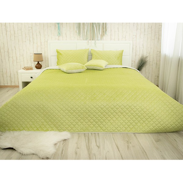Фото - Подушка декоративна Руно 40х40 VeLour Olive Green (311.55_Olive Green ромб)
