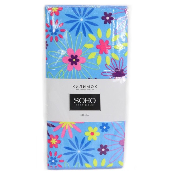 Фото - Коврик для сушки посуды SOHO 38*51СМ Floral MIX
