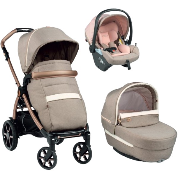 Фото - Коляска універсальна 3 в 1 Peg-Perego Book Mon Amour Lounge (PACK-BOOK31LG00011)