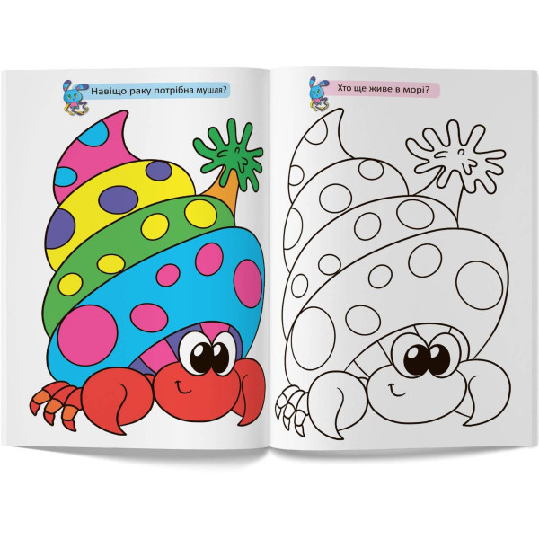 Фото - Раскраски Crystal Book большие с цветными образцами. Зайка (9789669879004)
