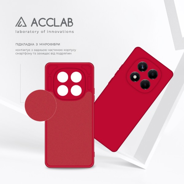 Фото - Чохол для смартфону ACCLAB Silicone Case for Xiaomi Redmi Note 14 PRO 5G Red (1283126617195)
