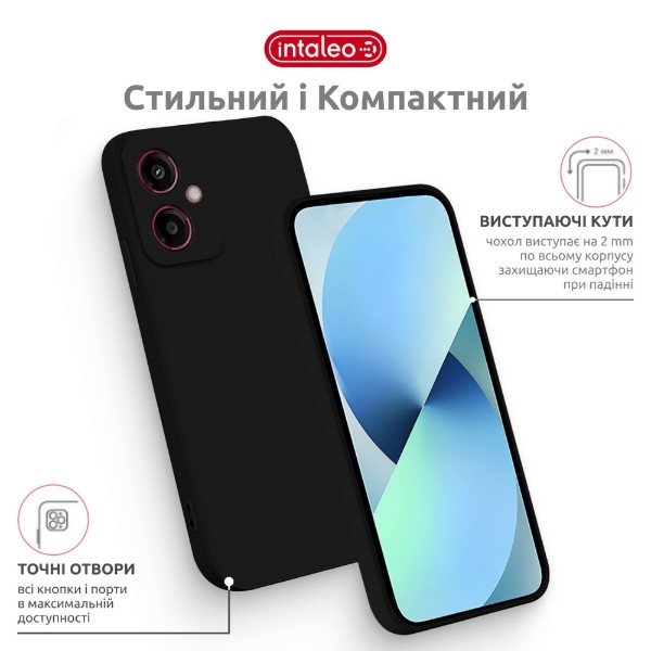 Фото - Чохол для смартфону Intaleo Silicone for Motorola Moto G85 Black (1283126640216)