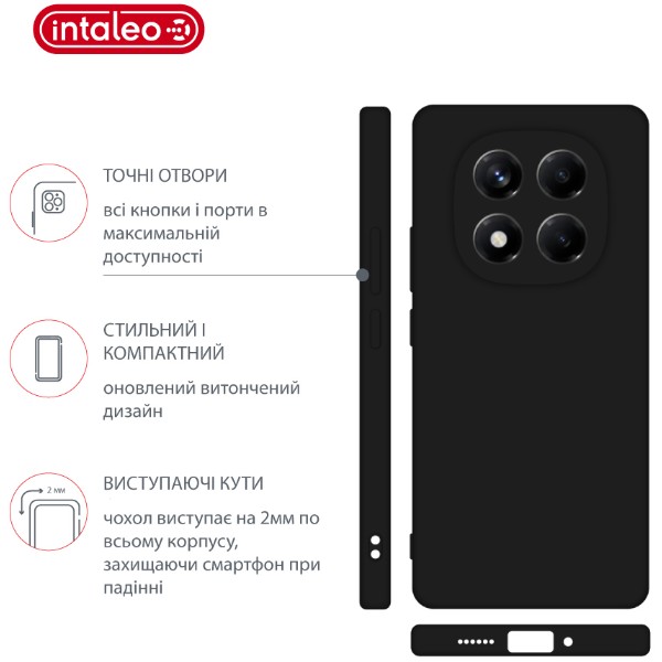 Фото - Чохол для смартфону Intaleo Silicone Case for Xiaomi Redmi Note 14 PRO 5G Black (1283126617201)