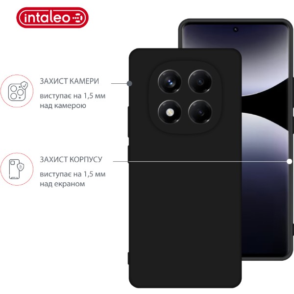 Фото - Чохол для смартфону Intaleo Silicone Case for Xiaomi Redmi Note 14 PRO 5G Black (1283126617201)