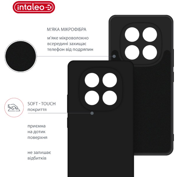 Фото - Чохол для смартфону Intaleo Silicone Case for Xiaomi Redmi Note 14 PRO 5G Black (1283126617201)