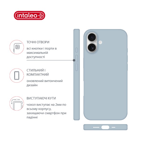 Фото - Чехол для смартфона Intaleo SoftShell for Apple iPhone 16 Blue (1283126609169)