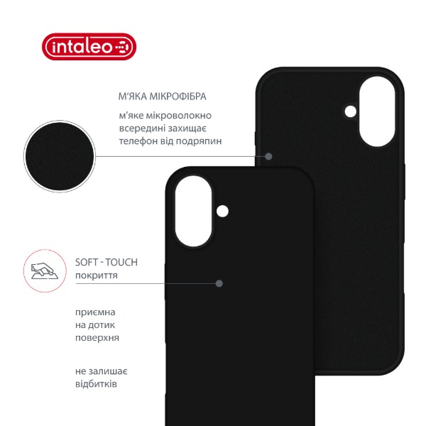 Фото - Чехол для смартфона Intaleo SoftShell for Apple iPhone 16 Black (1283126609206)