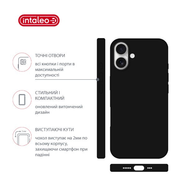 Фото - Чехол для смартфона Intaleo SoftShell for Apple iPhone 16 Black (1283126609206)