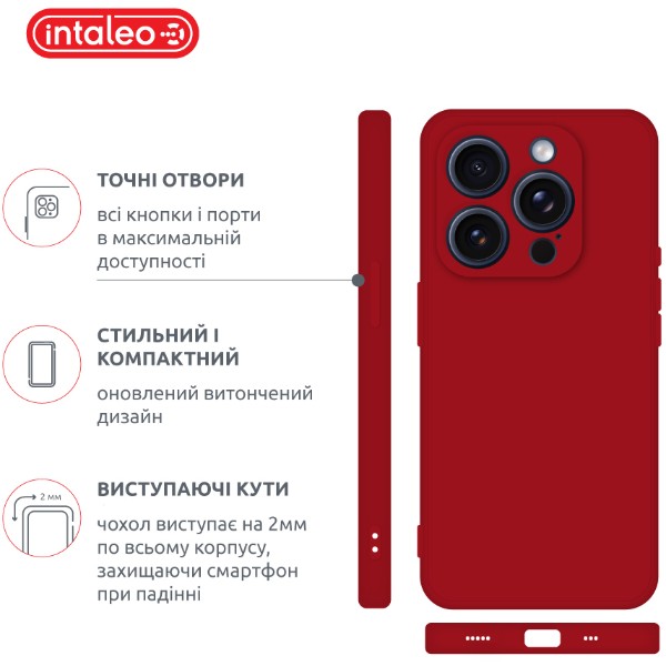 Фото - Чохол для смартфону Intaleo SoftShell for Apple iPhone 16 Pro Red (1283126609299)