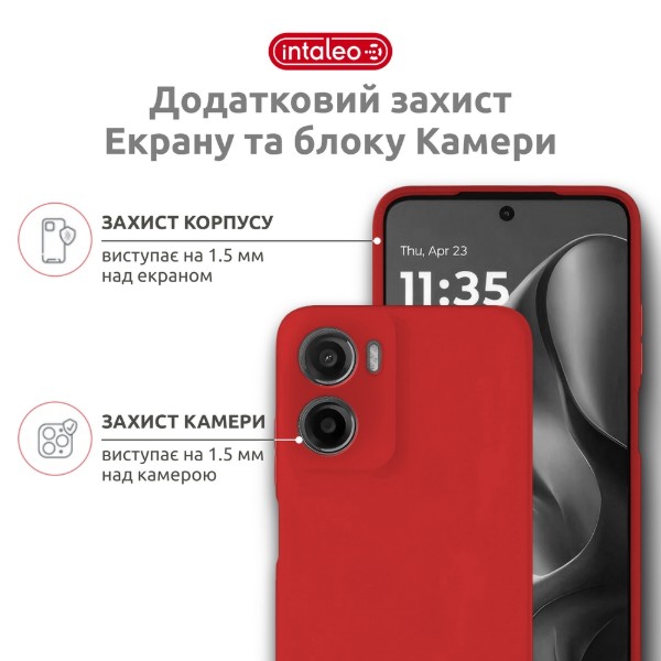 Фото - Чехол для смартфона Intaleo SoftShell for Motorola G06 Red (1283126635939)