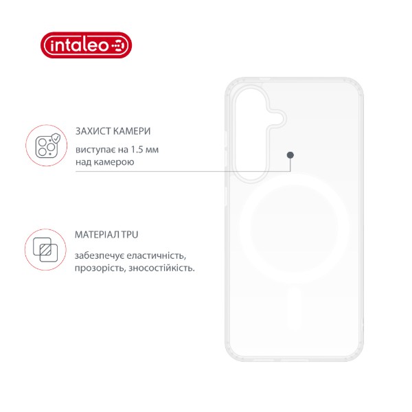 Фото - Чохол для смартфону Intaleo MagSafe Clear for Samsung Galaxy S26 Transparent (1283126634611)