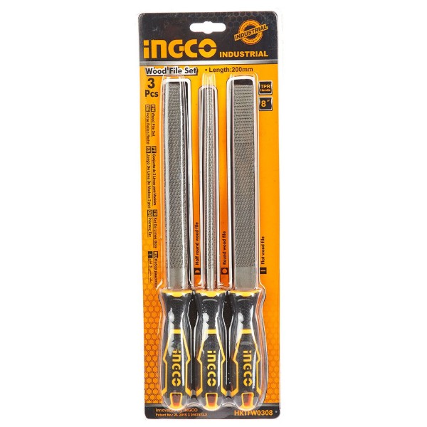 Фото - Напилок INGCO 200 мм 3 шт (HKTFW0308)