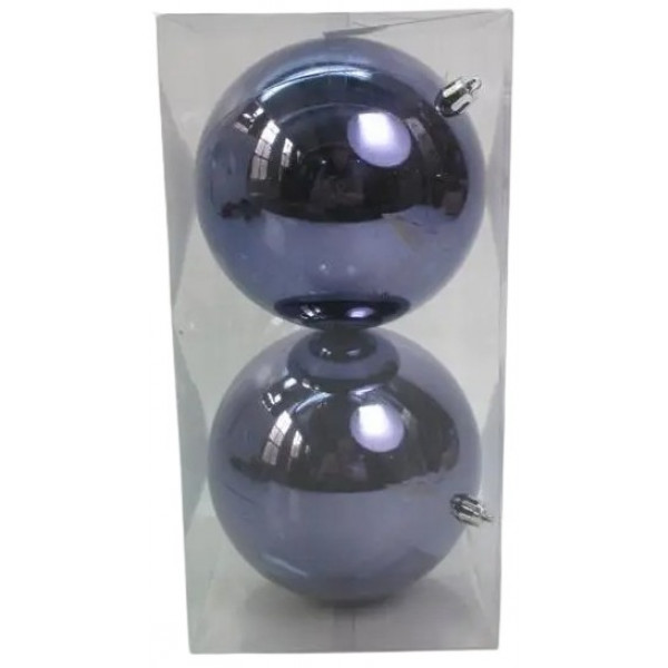 Фото - Набор ёлочных игрушек Novogod'ko 12 см 2 шт. графит глянец (974431)