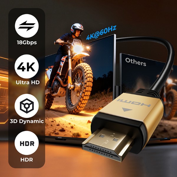 Фото - Кабель HDMI Lumi HDMI - HDMI, 4K, 2.0V, 1 м (CA916474)