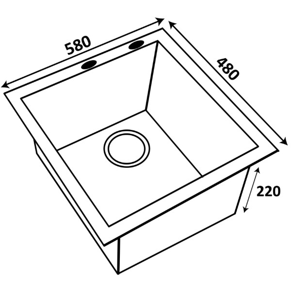 Фото - Мойка кухонная Ventolux HMKS 5848 SS MC DECOR 3/0,8