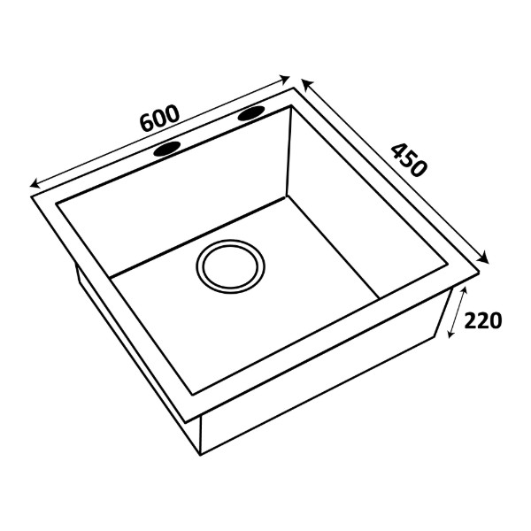 Фото - Мойка кухонная Ventolux HMKS 6045 SS 3/0,6