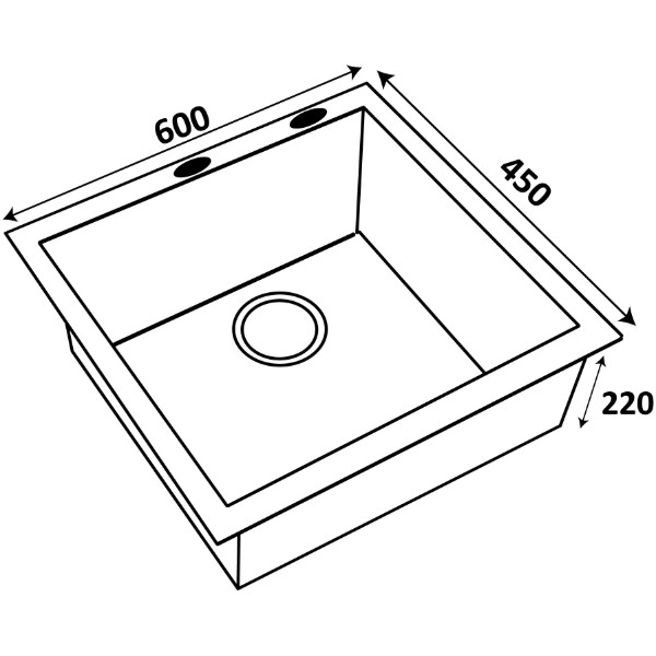 Фото - Мойка кухонная Ventolux HMKS 6050 SS MC DECOR 3/0,6