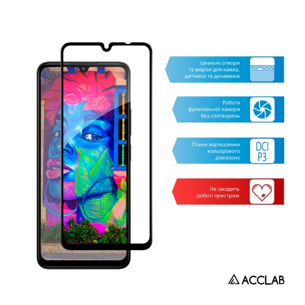 Фото - Захисне скло для смартфону ACCLAB 9H for Xiaomi Redmi 17C / Redmi 14C Black (1283126641022)