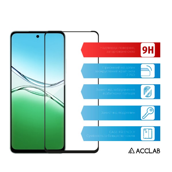 Фото - Защитное стекло для смартфона ACCLAB 9H for Oppo A5 Pro 5G Black (1283126623882)