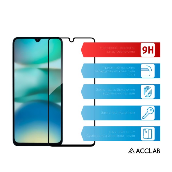 Фото - Захисне скло для смартфону ACCLAB Full Glue ESD for Xiaomi Redmi A7 Pro Black (1283126636837)