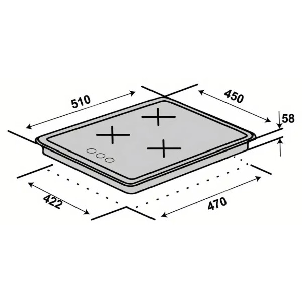 Фото - Варильна поверхня газова Ventolux HG 430 L7 CS (X)