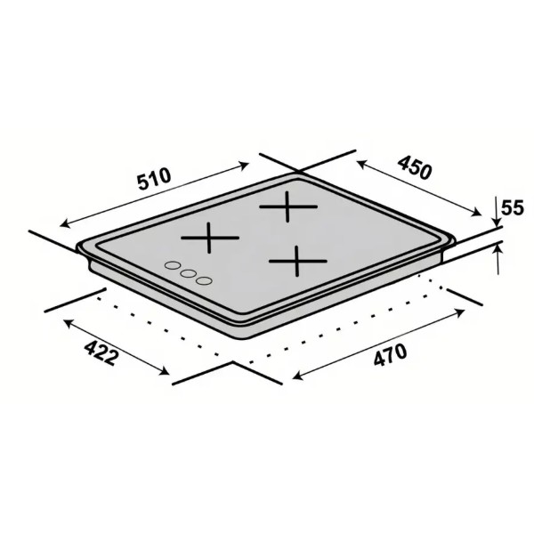 Фото - Варочная панель газовая Ventolux HG 430 L7G CS (BK)
