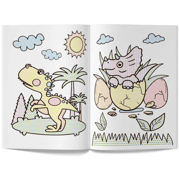 Фото - Раскраски Crystal Book большие водяные. Динозаврики (9789669870261)