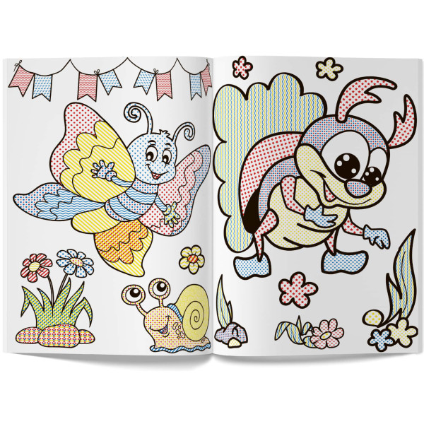 Фото - Розмальовки Crystal Book великі водяні. Комашки (9789669876973)