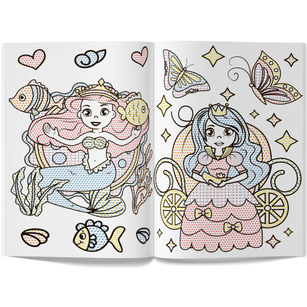 Фото - Розмальовки Crystal Book великі водяні. Принцеси (9789669870315)