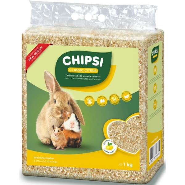 Фото - Наполнитель опилков Chipsi Цитрус гигиенические опилки 1 кг (4002973318881)
