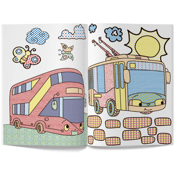 Фото - Раскраски Crystal Book большие водяные. Пассажирский транспорт (9789669872142)